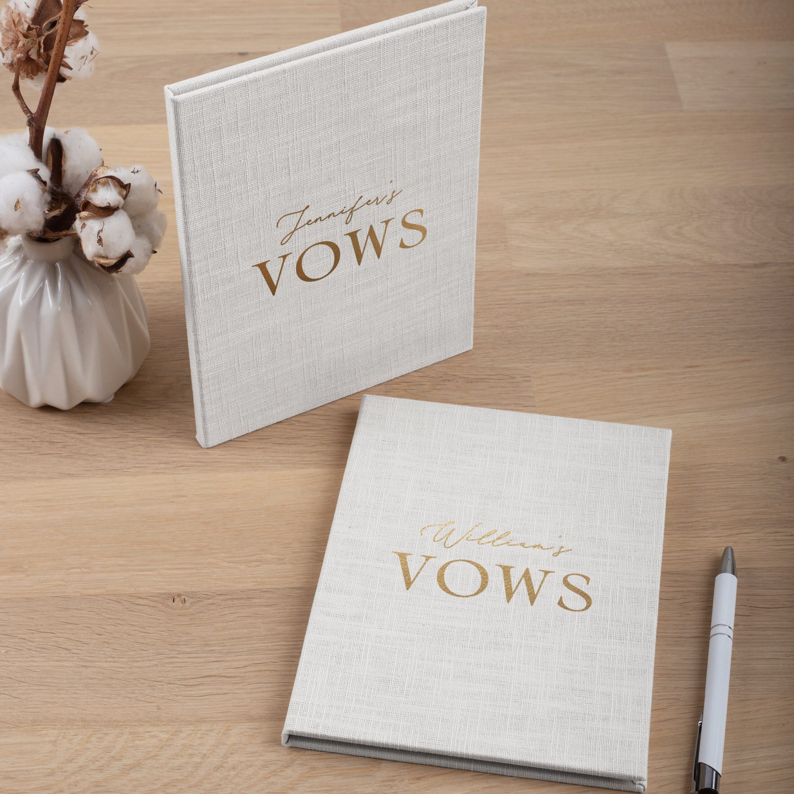 Personalized Wedding Vow Books | Vow Books Set #2 - Image 2