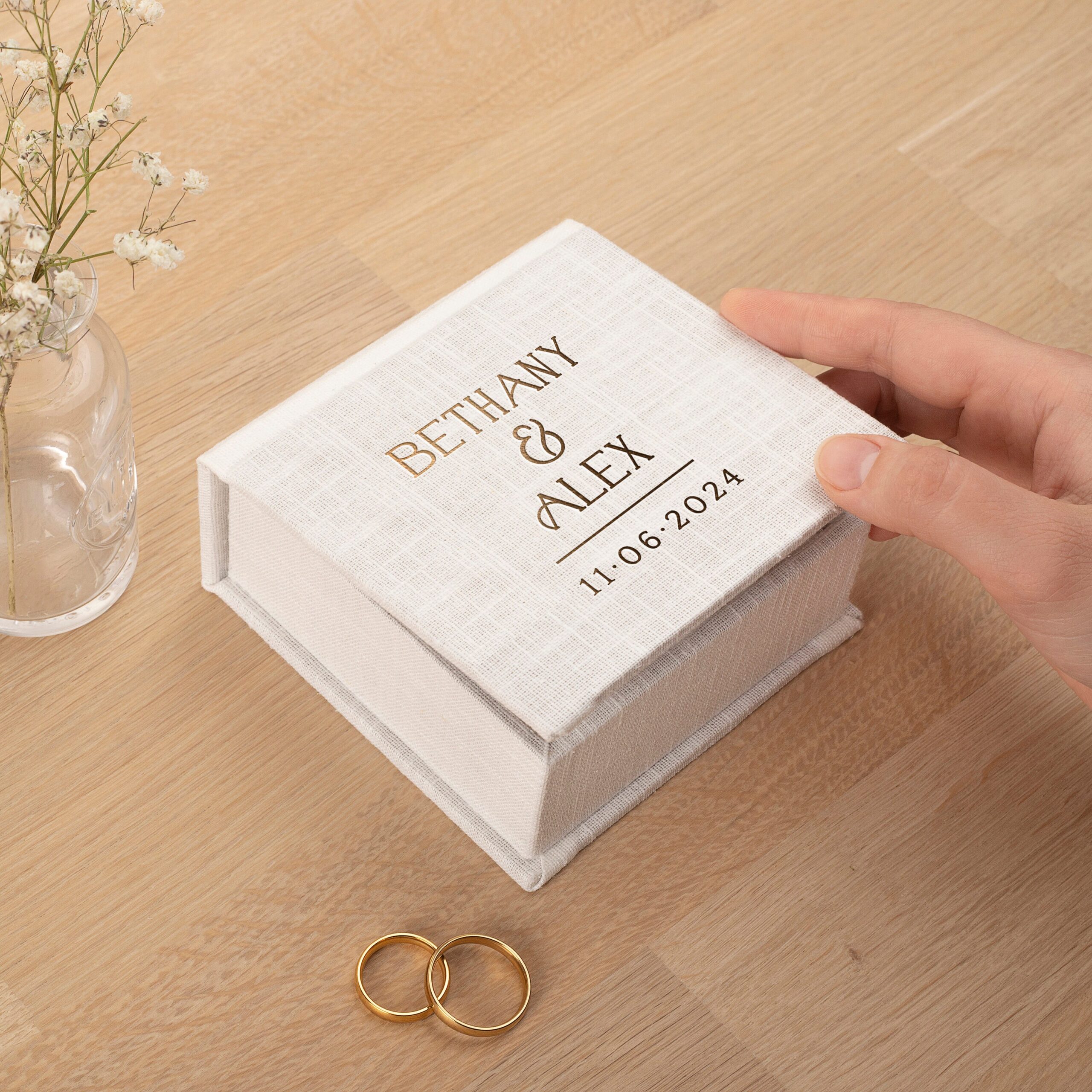 Wedding Ring Box with Removable Ring Bearer Pillow #2 - Image 3