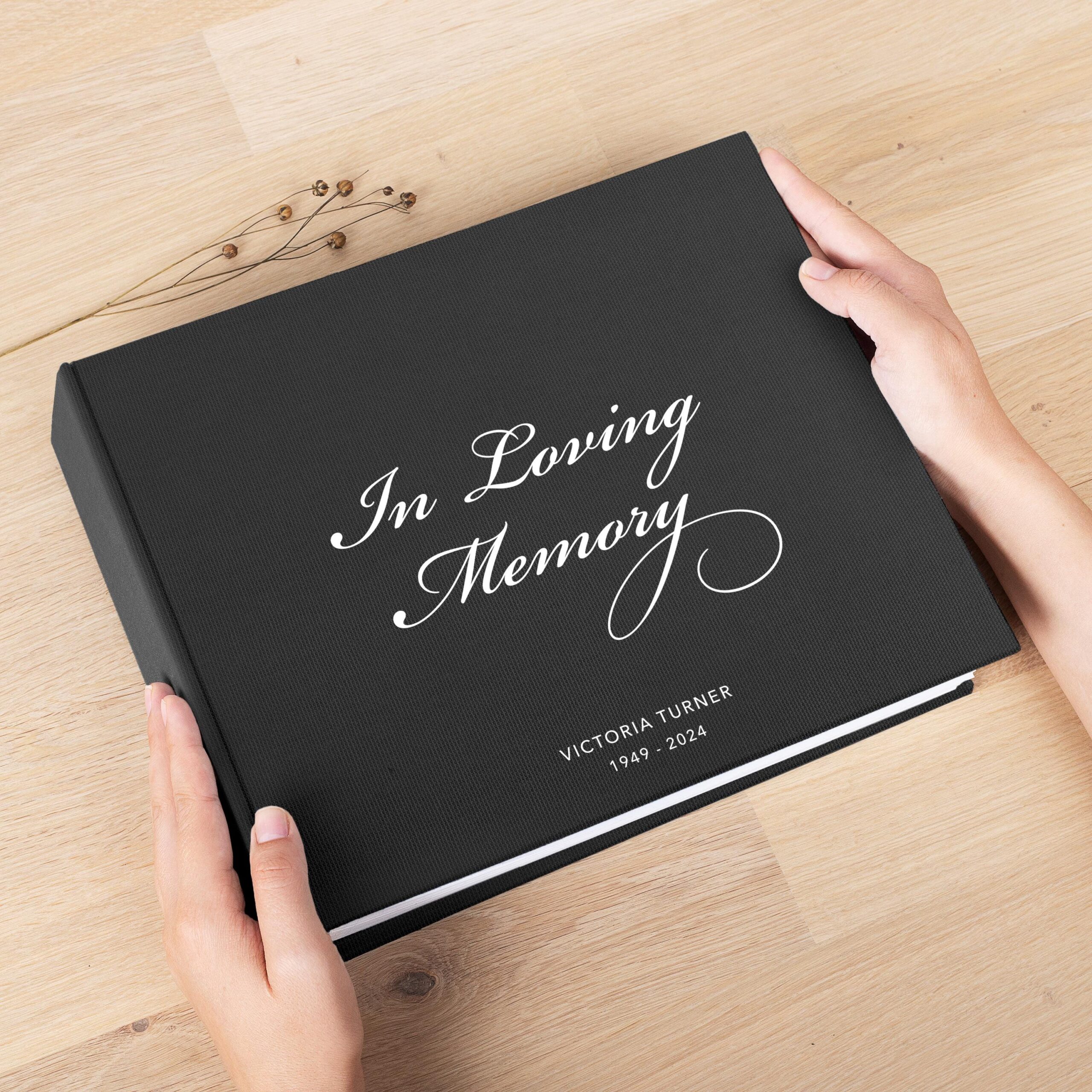 Personalized Memorial Condolence Book | Blank or Printed Pages #1 - Image 3