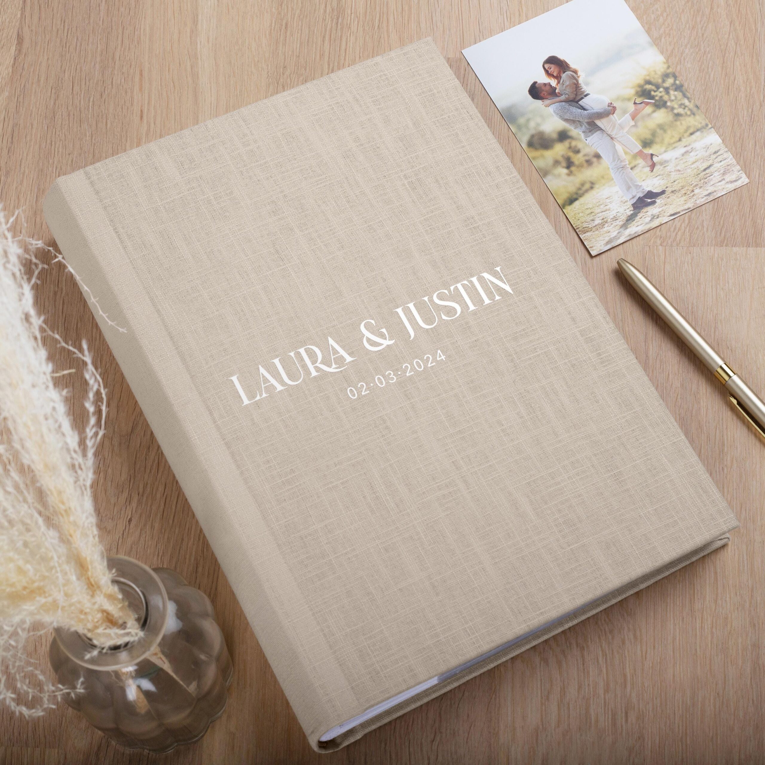 Wedding Photo Album with Sleeves for 300 4x6" 10x15cm Photos | Personalized Slip In Album - Image 3