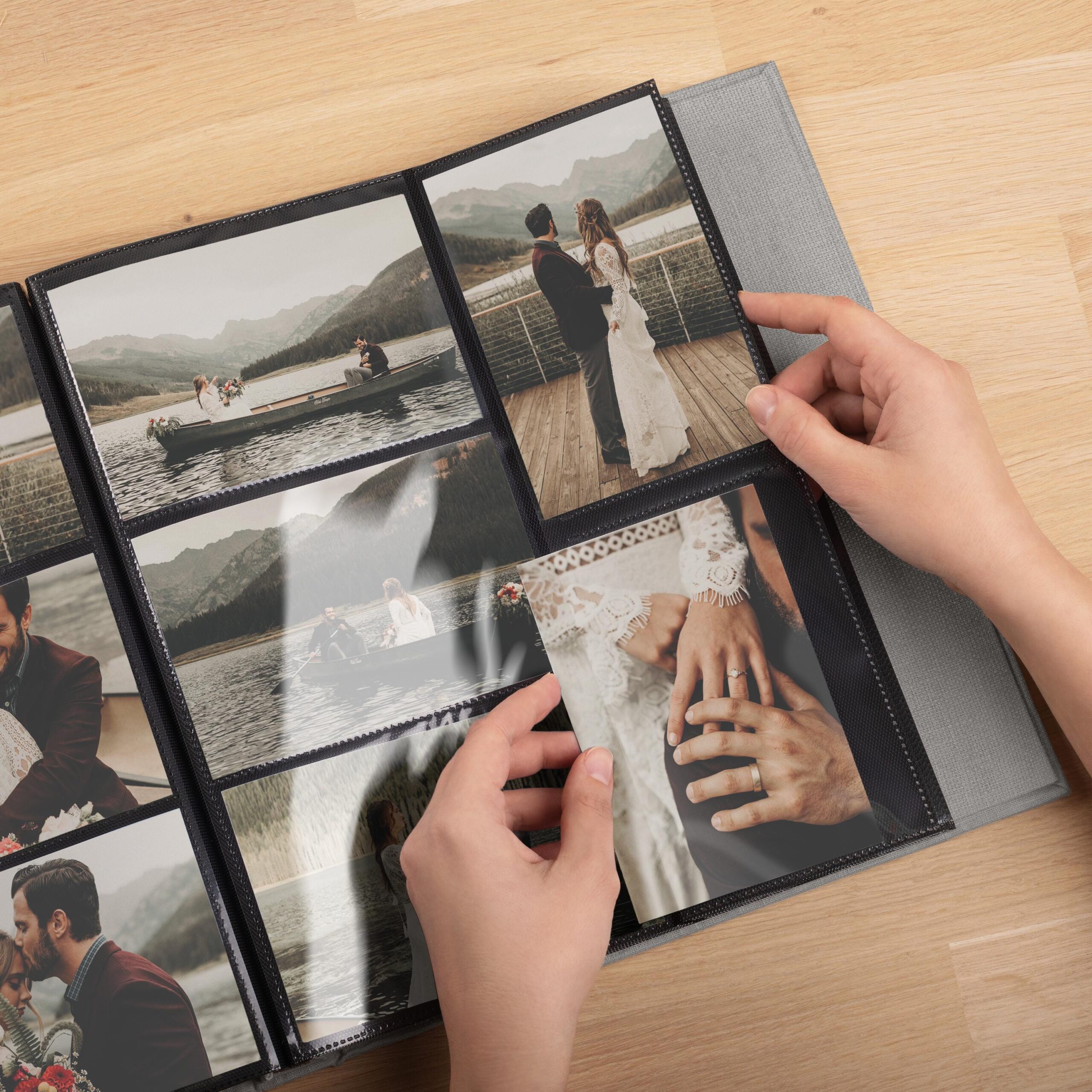 Photo Album with Sleeves for 4x6" 10x15cm Photos | Wedding Slip In Photo Album - Image 3