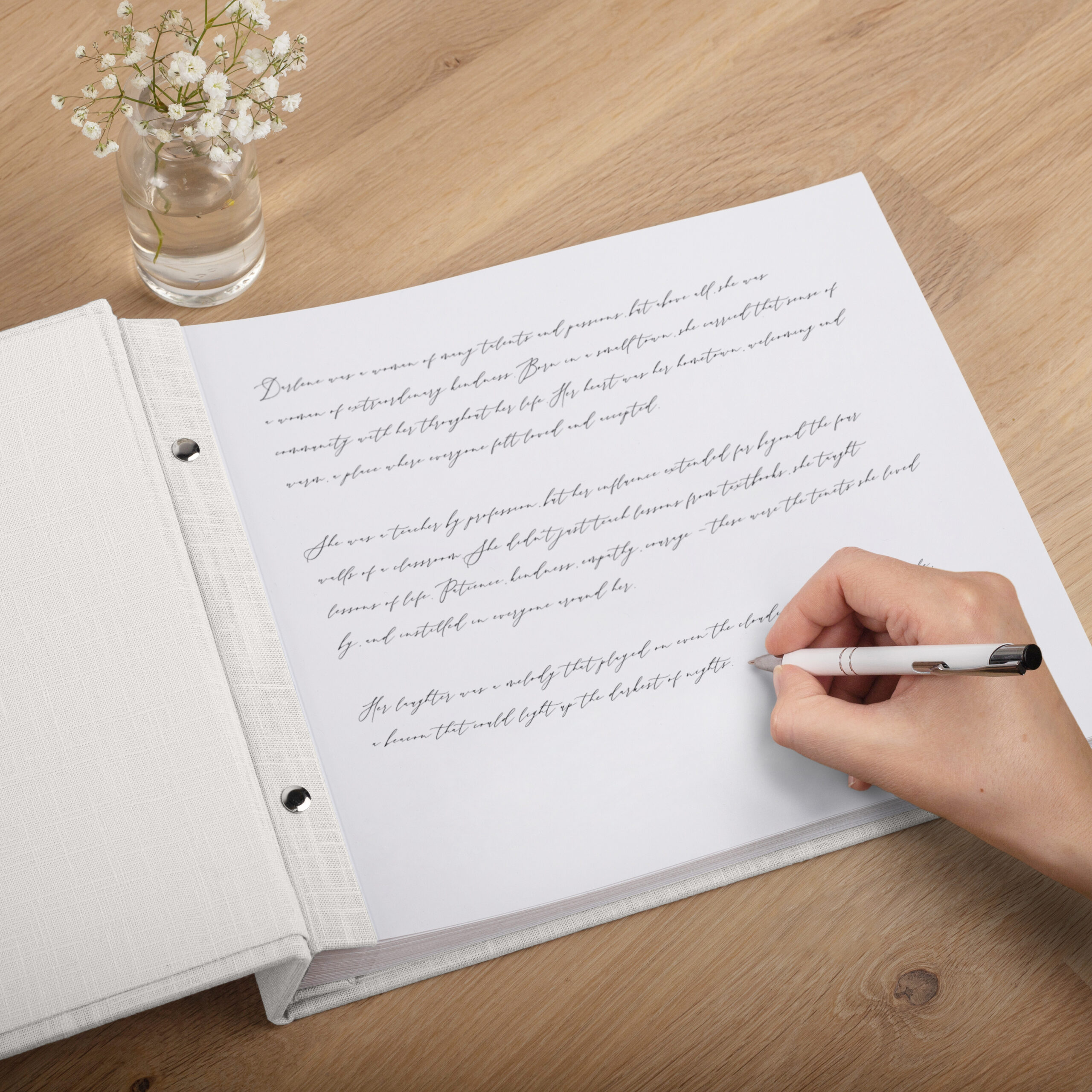 Personalized Memorial Condolence Book | Happy Memories Book - Image 2